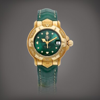 View full screen - View 1 of Lot 952. 6000 Series, Reference WH234 | A yellow gold wristwatch with date, Circa 2000 | 泰格豪雅 | 6000 Series 型號WH234 | 黃金腕錶,備日期顯示,約2000年製.