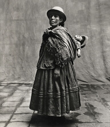 View full screen - View 1 of Lot 979. 'Cuzco Mother Carrying Sleeping Child, Peru'.