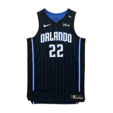 View full screen - View 1 of Lot 25. Franz Wagner Orlando Magic 2024-2025 Kia NBA Tip-Off Game Worn Icon Edition Jersey .