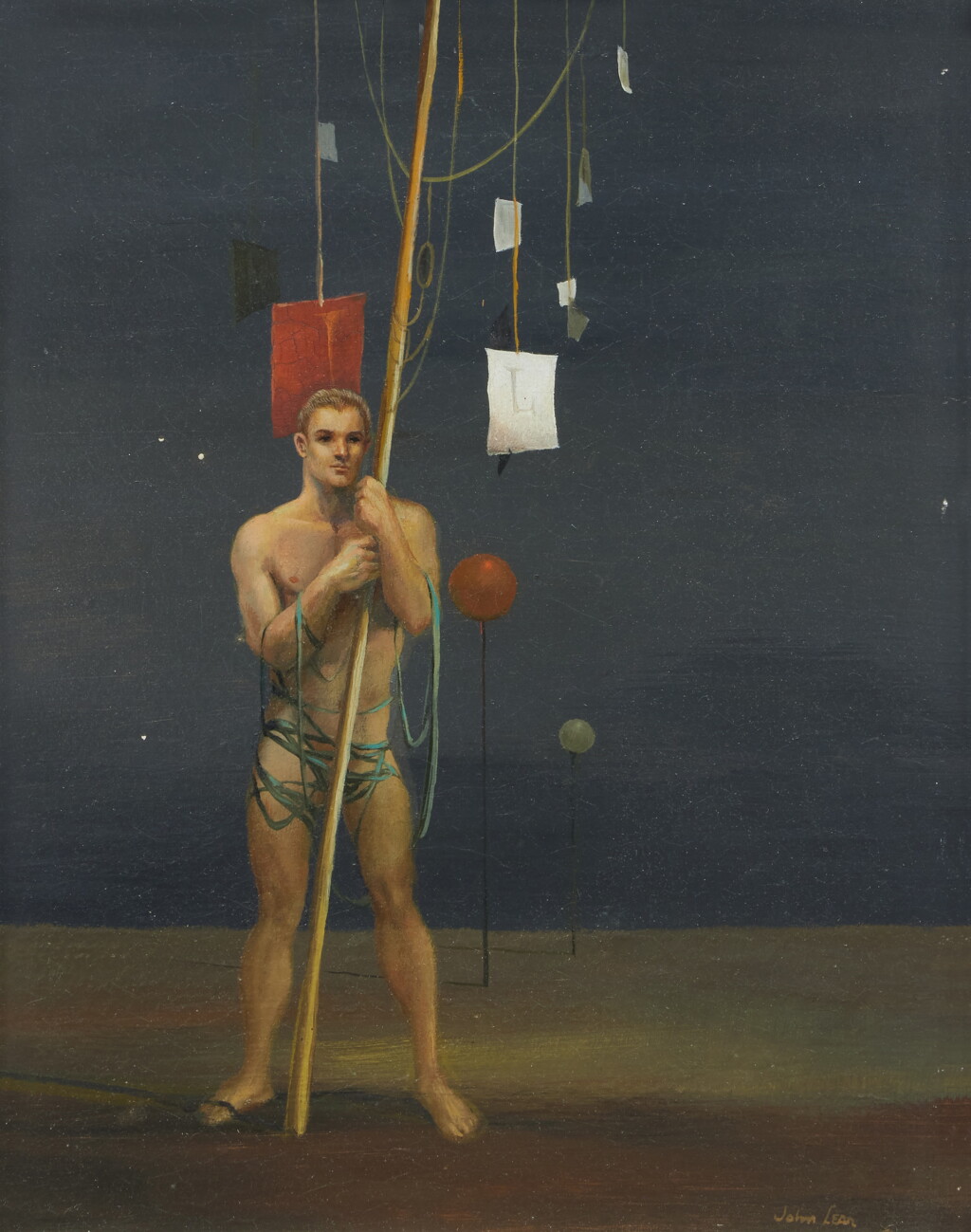 View full screen - View 1 of Lot 437. Standing Man with a Staff.