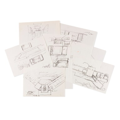View full screen - View 1 of Lot 147. Eight original interior design projects.