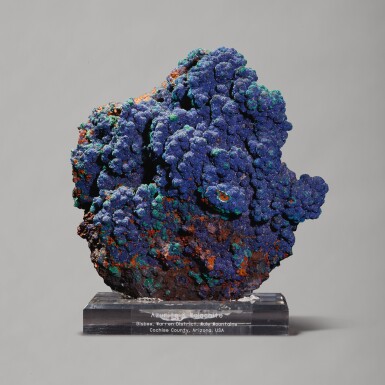 View full screen - View 1 of Lot 189. An Important Azurite with Malachite.