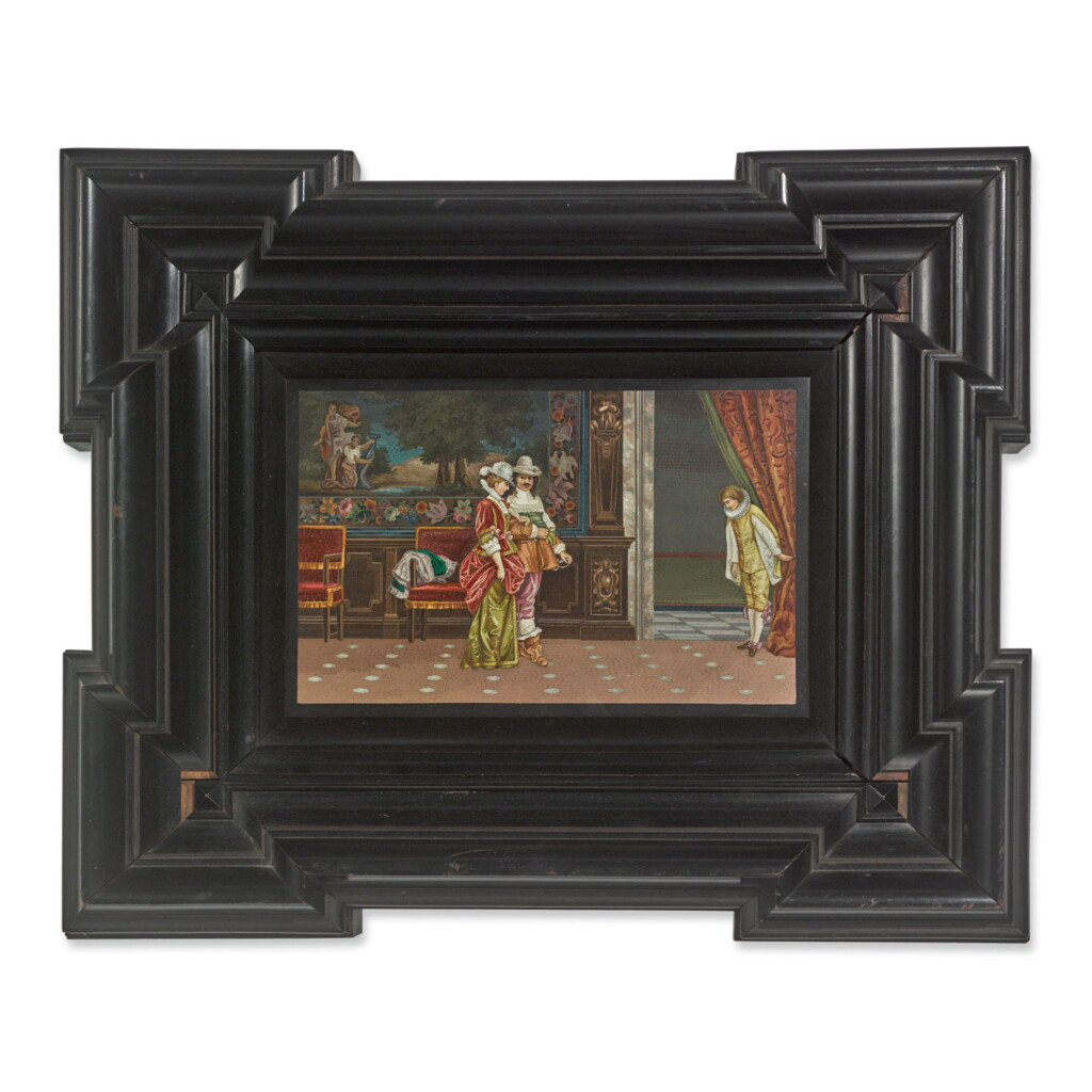View full screen - View 1 of Lot 867. AN ITALIAN MICROMOSAIC, VATICAN MOSAIC WORKSHOP, ATTRIBUTED TO LUIGI TARANTONI, LATE 19TH CENTURY.