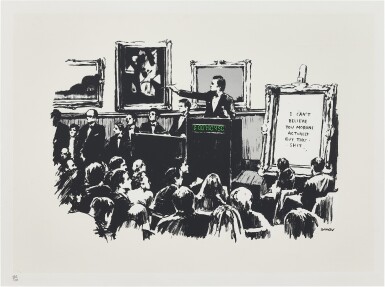 View full screen - View 1 of Lot 1044. BANKSY 班克斯 | MORON 傻子.