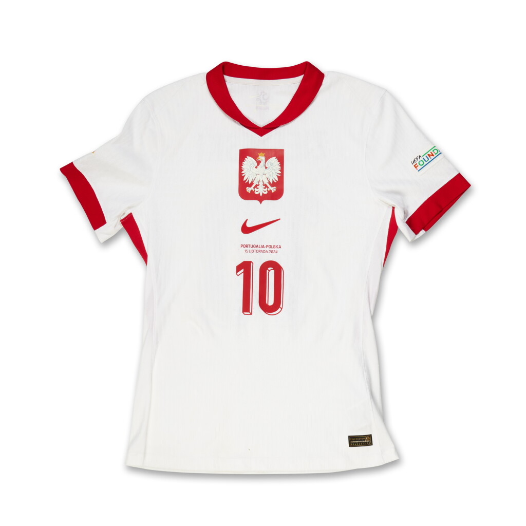 View full screen - View 1 of Lot 39. Piotr Zieliński 2024 Poland National Team Match Worn Shirt.