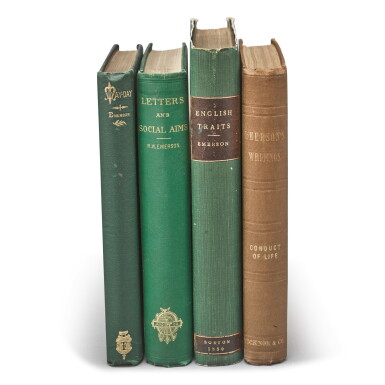 View full screen - View 1 of Lot 23. EMERSON, RALPH WALDO | A Group of Four First Editions.