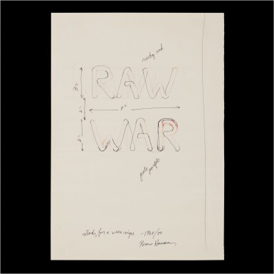 View full screen - View 1 of Lot 55. BRUCE NAUMAN | RAW/WAR.