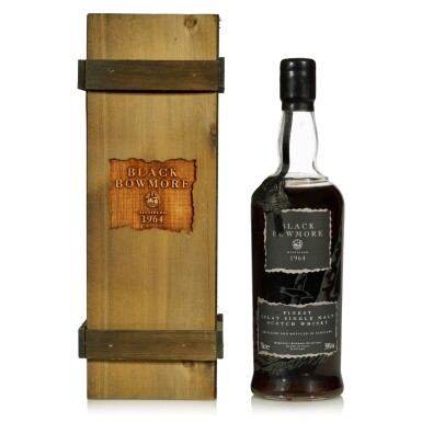 View full screen - View 1 of Lot 53. Bowmore Black First Release 50.0 abv 1964 (1 BT 70cl).