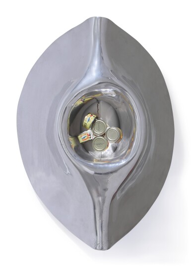 View full screen - View 1 of Lot 580. JASON RHOADES | MECCA VULVA (SCULPTURE TO ILLUMINATE CORNER OF WALL) WITH TUNA STONE.