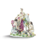 A MEISSEN GROUP OF EUROPA AND THE BULL CIRCA 1750