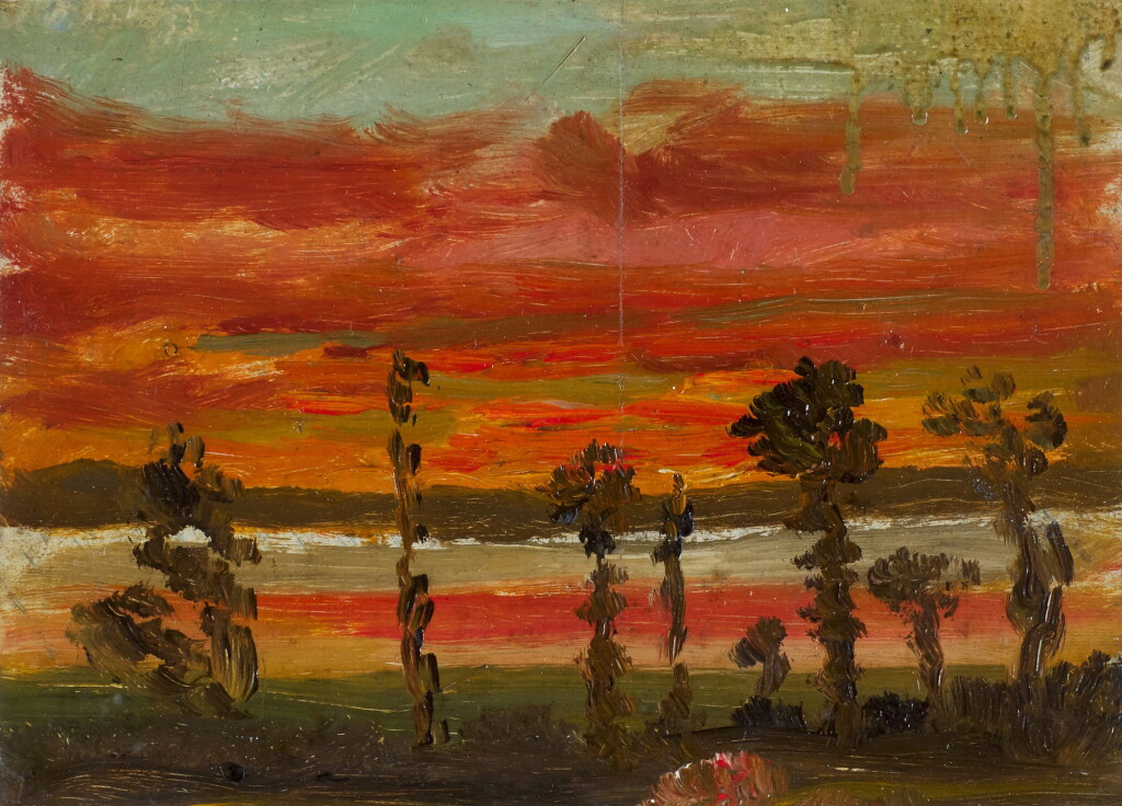 View full screen - View 1 of Lot 212. Sunset Across the Exe, Devon.