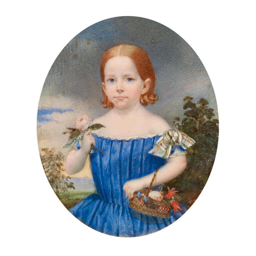 View full screen - View 1 of Lot 1732. JOHN CARLIN | MINIATURE PORTRAIT OF MARGARET ELLEN TAYLOR OF BALTIMORE.