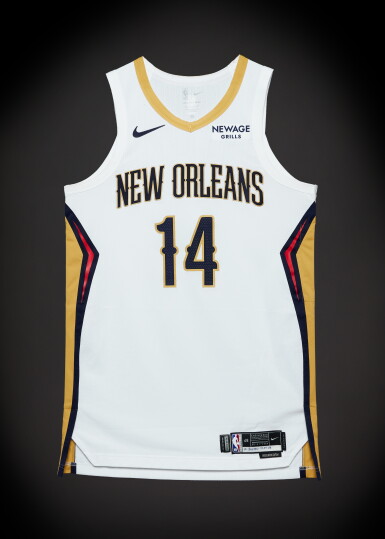 View full screen - View 1 of Lot 47. Micah Peavy ‘Rookie Debut’ New Orleans Pelicans 2025-2026 Game Worn Association Edition Jersey.