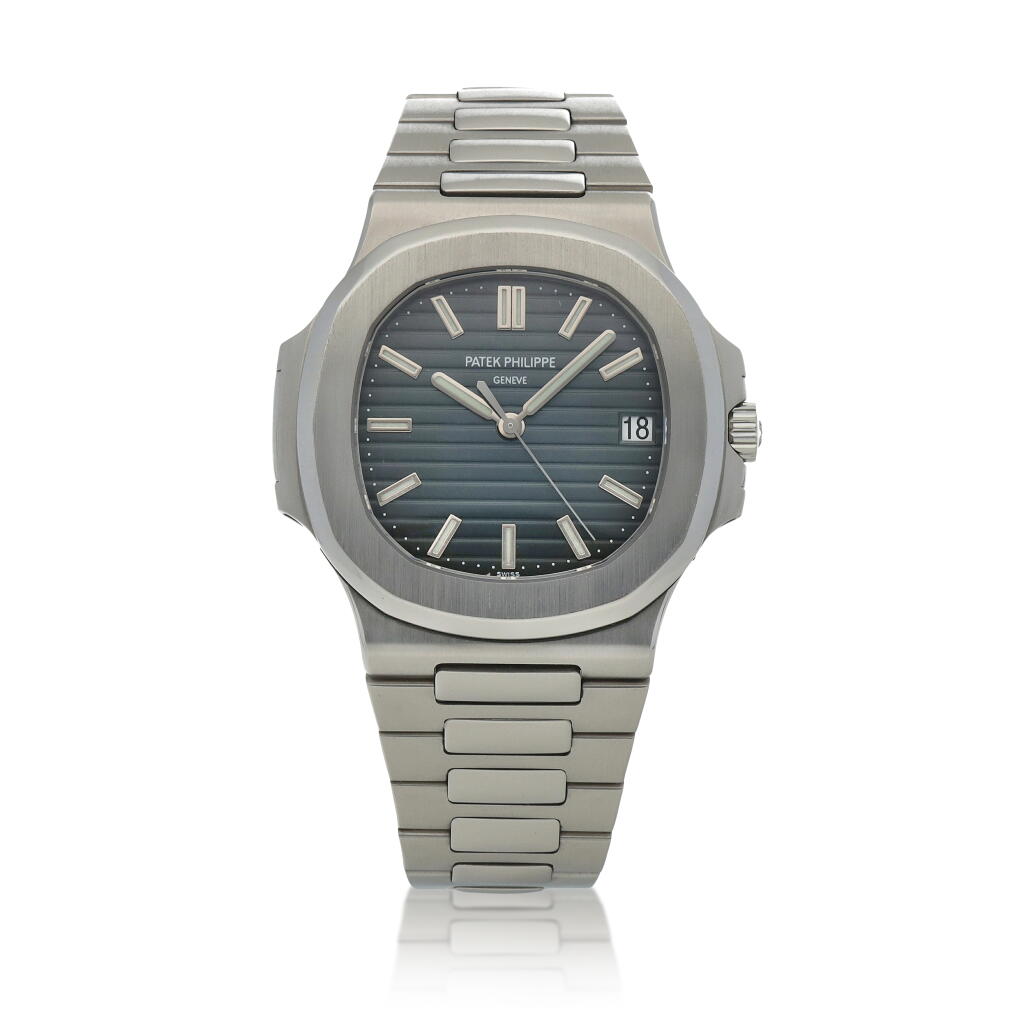 View full screen - View 1 of Lot 19. 'Geneva Seal' Nautilus, Ref. 5711/1A Stainless steel wristwatch with date and bracelet Circa 2009.