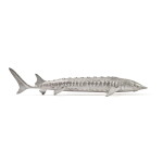 An English Silver Caviar Dish and Cover in the form of a Sturgeon, Asprey & Co. Ltd., London, 1984