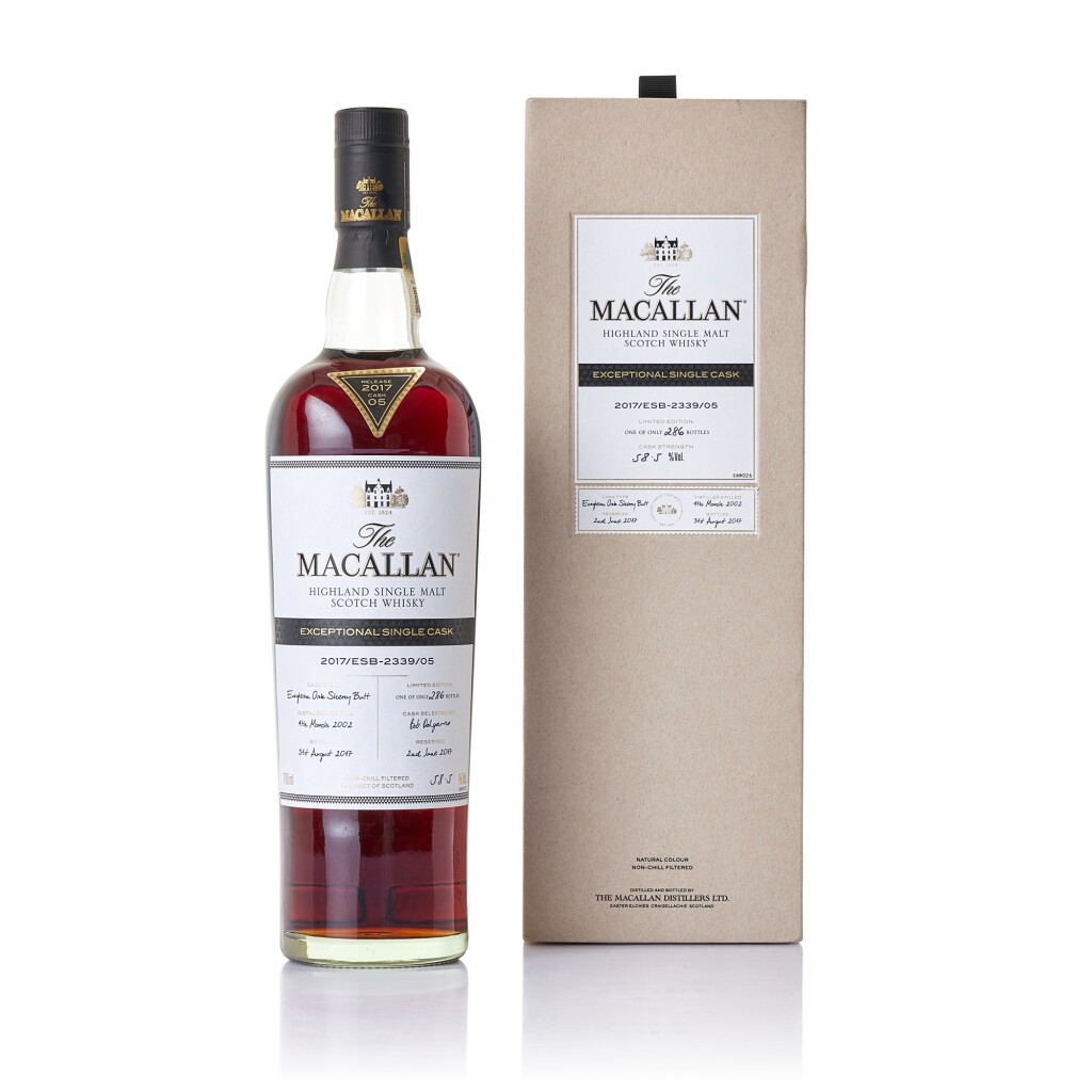 View full screen - View 1 of Lot 8122. The Macallan Exceptional Cask 2017/ESB-2339/05 58.5 abv 2002 (1 BT70).