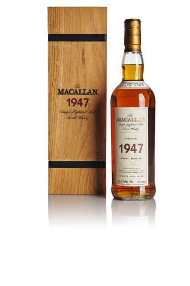 View full screen - View 1 of Lot 137. THE MACALLAN FINE & RARE 15 YEAR OLD 45.4 ABV 1947 .