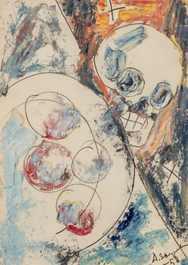 View full screen - View 1 of Lot 24. Composition with Skull.