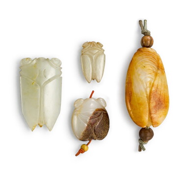 View full screen - View 1 of Lot 531. Four jade cicadas Ming - Qing dynasty | 明至清 玉蟬四件.