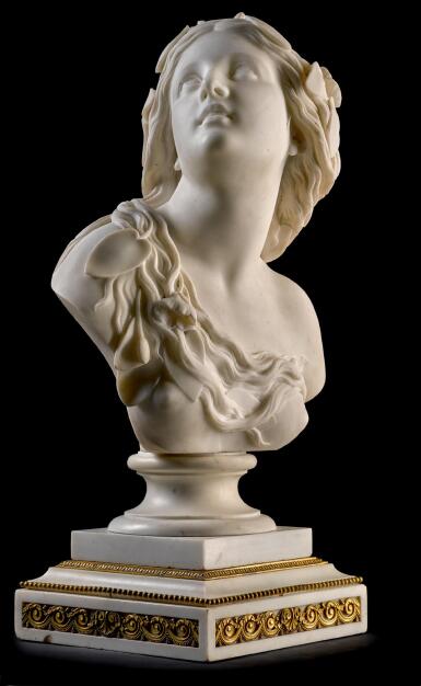 View full screen - View 1 of Lot 60. CHARLES-AUGUSTE FRAIKIN | LA FÉE DE L'EAU (BUST OF THE WATER FAIRY).
