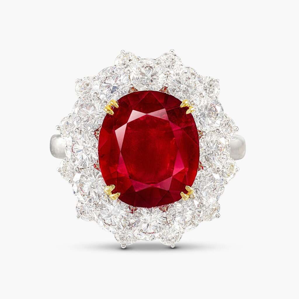 View full screen - View 1 of Lot 1486. Ruby and Diamond Ring | 5.03克拉 天然 「莫桑比克」未經加熱紅寶石 配 鑽石 戒指.