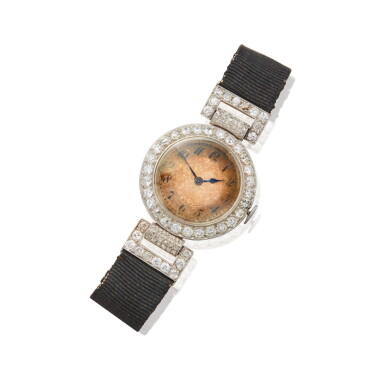 View full screen - View 1 of Lot 183. DIAMOND WRISTWATCH, FRANCE.