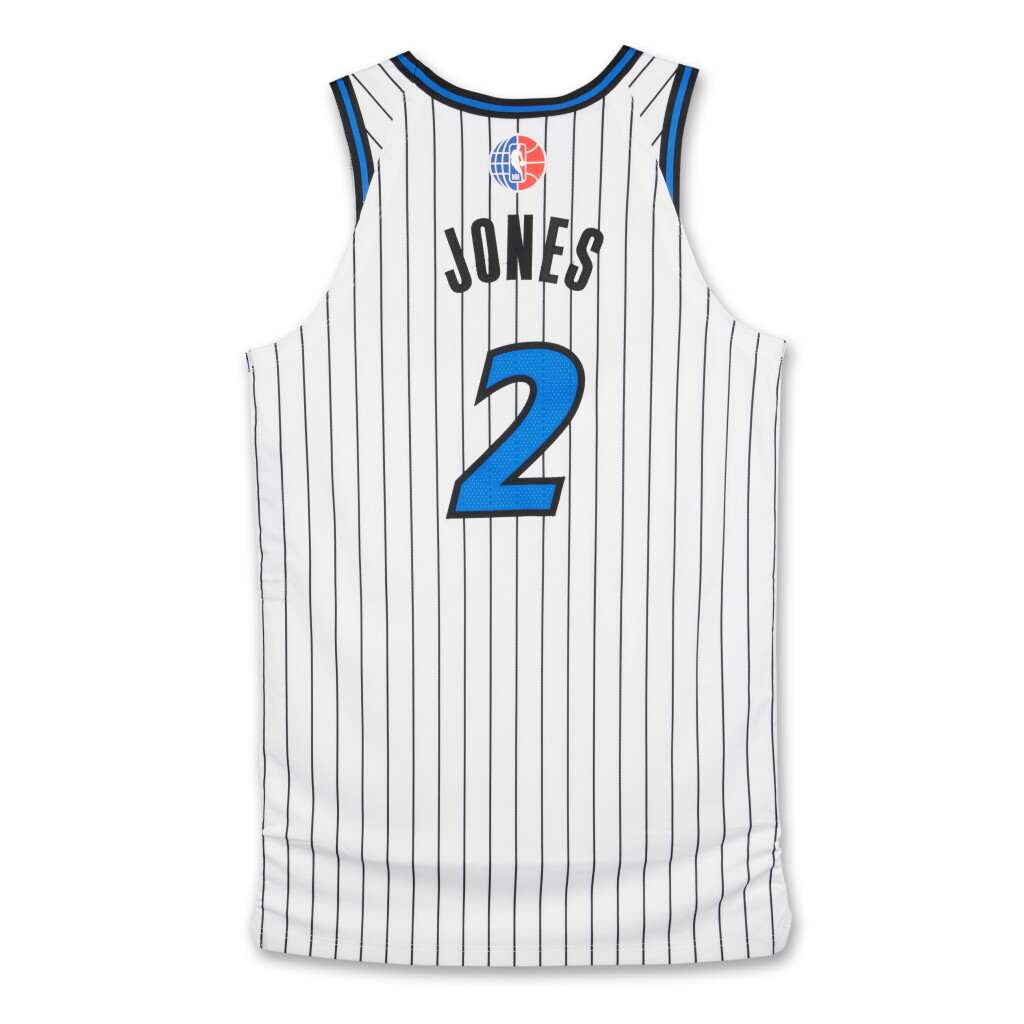 View full screen - View 1 of Lot 54. Tyus Jones ‘London Game’ Orlando Magic 2025-2026 Game Worn Association Edition Jersey.