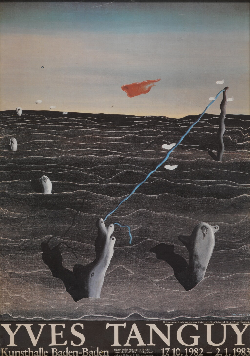 View full screen - View 1 of Lot 319. Exhibition Poster: Yves Tanguy Retrospektive 1925-1955.