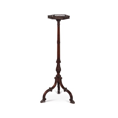 View full screen - View 1 of Lot 1867. An Early George III Carved Mahogany Torchère, Circa 1760.