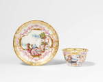 A Meissen Teabowl and Saucer, Circa 1724