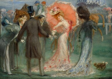 View full screen - View 1 of Lot 620. Elégantes aux Courses.