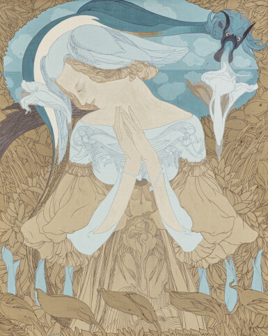 View full screen - View 1 of Lot 92. Princess and dragon | Princesse et dragon.