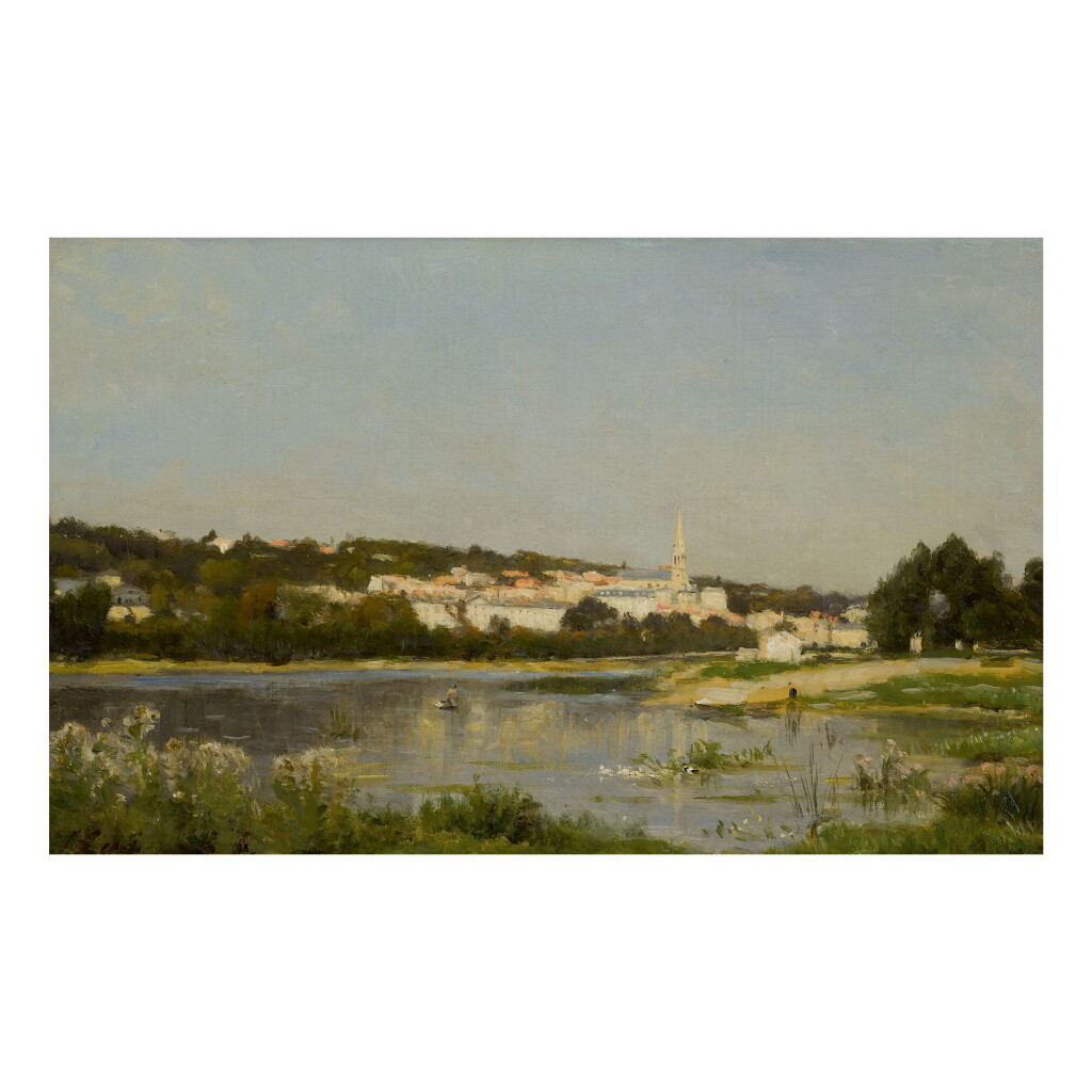 View full screen - View 1 of Lot 23. STANISLAS LÉPINE | BORDS DE SEINE À SAINT-CLOUD.