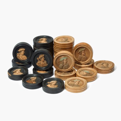 View full screen - View 1 of Lot 76. Gaming Counters | A group of twenty-four counters, Eger, mid-17th century.