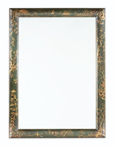 View full screen - View 1 of Lot 127. A modern parcel-gilt and black lacquered mirror, 20th century .