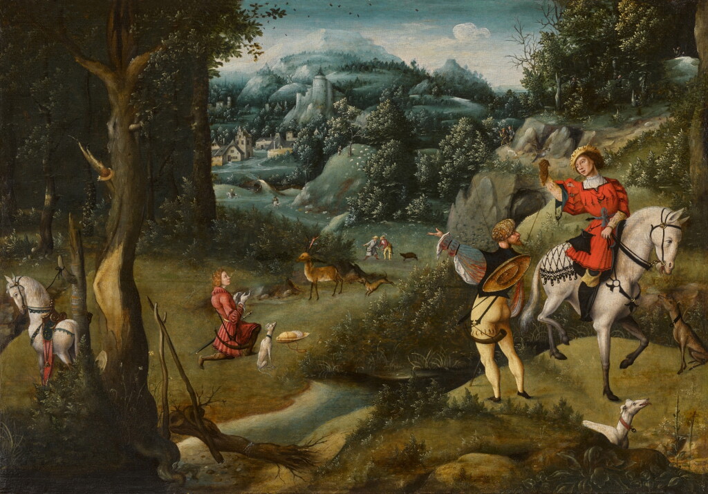 View full screen - View 1 of Lot 6. Saint Hubert in a landscape.