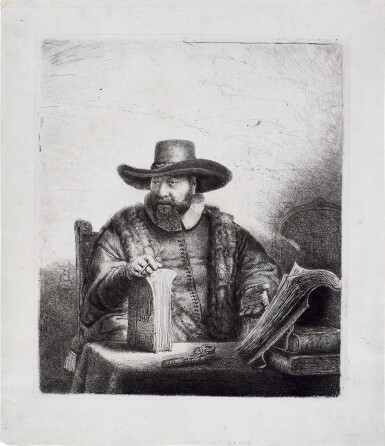 View full screen - View 1 of Lot 46. Cornelis Claesz. Anslo, Preacher (B., Holl. 271; New Holl. 197; H. 187).