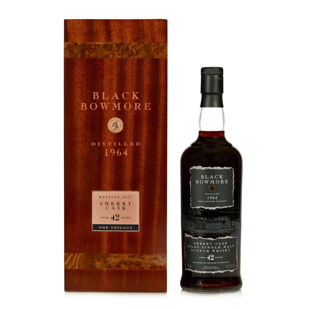 View full screen - View 1 of Lot 59. Bowmore Black Sherry Cask 42 Year Old 40.5 abv 1964 (1 BT 75cl).