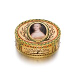 A gold and enamel portrait snuff box, Esaias Fernau, Hanau, circa 1785,