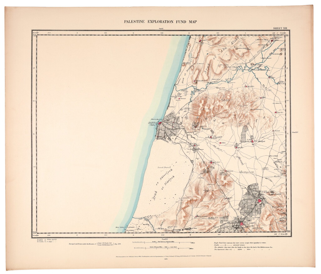 View full screen - View 1 of Lot 47. C.R. Conder and H.H. Kitchener | Map of Western Palestine. Southampton, 1880.