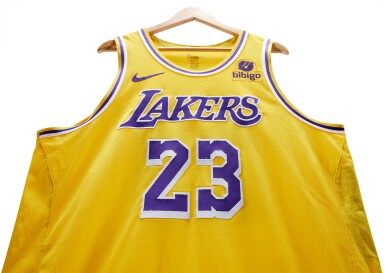 View full screen - View 1 of Lot 17. Lebron James 2023-2024 Kia NBA Tip-Off Game Worn Jersey | 'Return to Number 23' | Matched to 3 Games.