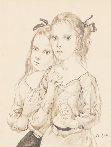 View full screen - View 1 of Lot 1. LÉONARD FOUJITA | LES DEUX SŒURS .