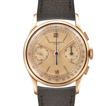 View full screen - View 1 of Lot 1. VACHERON CONSTANTIN | 18K PINK GOLD CHRONOGRAPH WRISTWATCH, REF 4072.