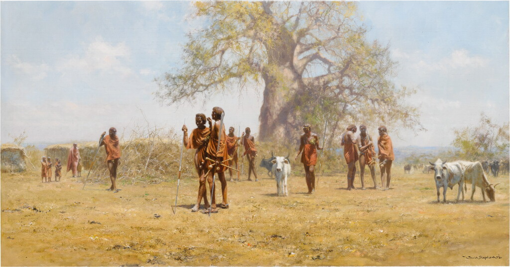 View full screen - View 1 of Lot 63. DAVID SHEPHERD | THE MASAI.
