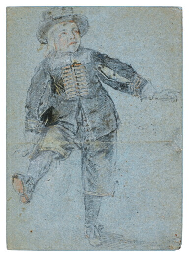 View full screen - View 1 of Lot 23. DUTCH SCHOOL, 17TH CENTURY | STUDY OF A BOY STANDING ON ONE LEG.