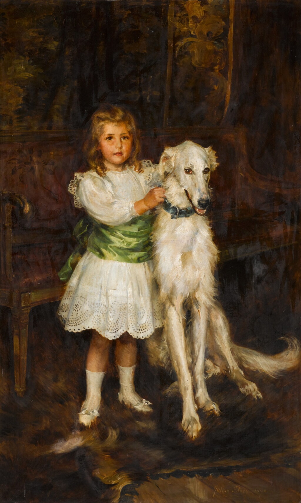 View full screen - View 1 of Lot 192. Best Friends (Louis Zborowski and his Borzoi).