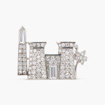 Charming Egyptian Revival Diamond Brooch