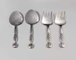 Two Pairs of Danish Silver Vegetable Servers, No. 83, Georg Jensen Silversmithy, Copenhagen, 20th Century