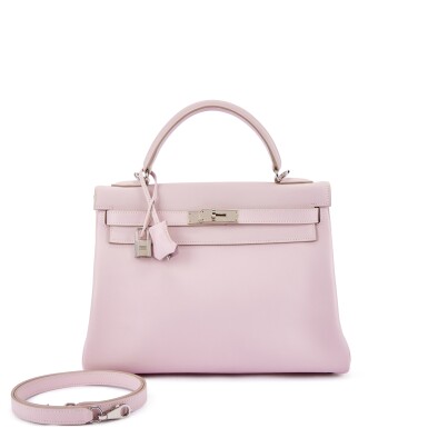 View full screen - View 1 of Lot 9601. Rose Dragée Swift Kelly 32 Retourné Palladium Hardware, 2007.