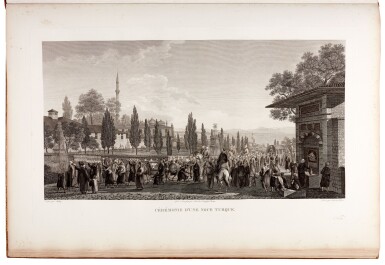 View full screen - View 1 of Lot 82. Antoine Melling | Voyage pittoresque de Constantinople, 1819, 2 volumes, large folio, edge-bound plates, Atabey copy.